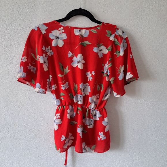 Sienna Sky Red Floral Blouse - Picture 6 of 6